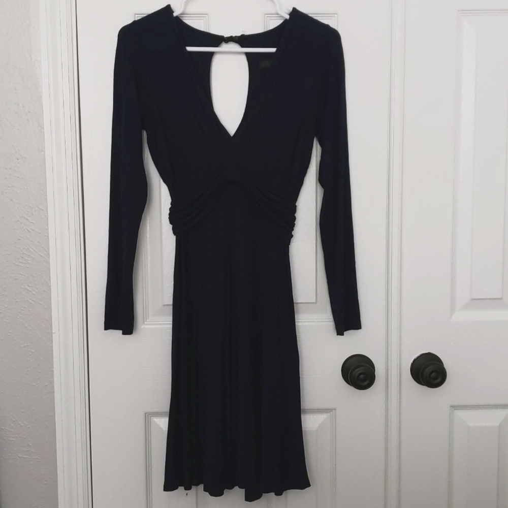 Akiko Navy Blue Long Sleeve Dress size Small
